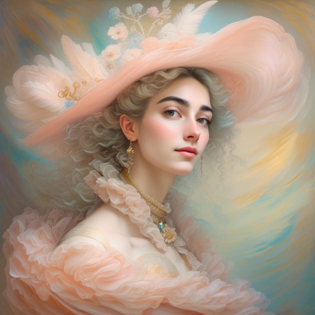 PASTEL PORTRAIT of M'Lady de Winter  from the Three musketeers novel <lora:BBOX Pastel Artsy:1.0>