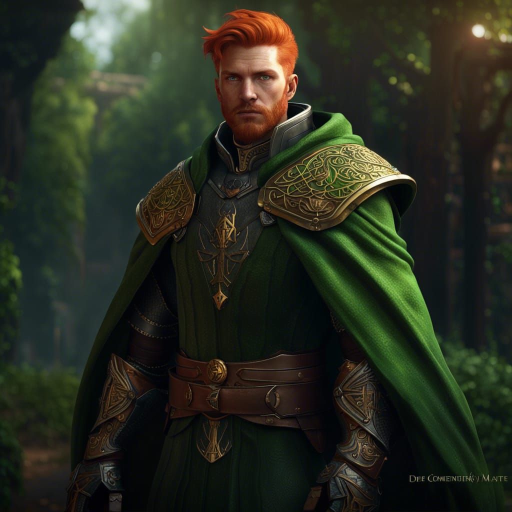 Celtic Fantasy Alchemist in Detailed Matte Painting