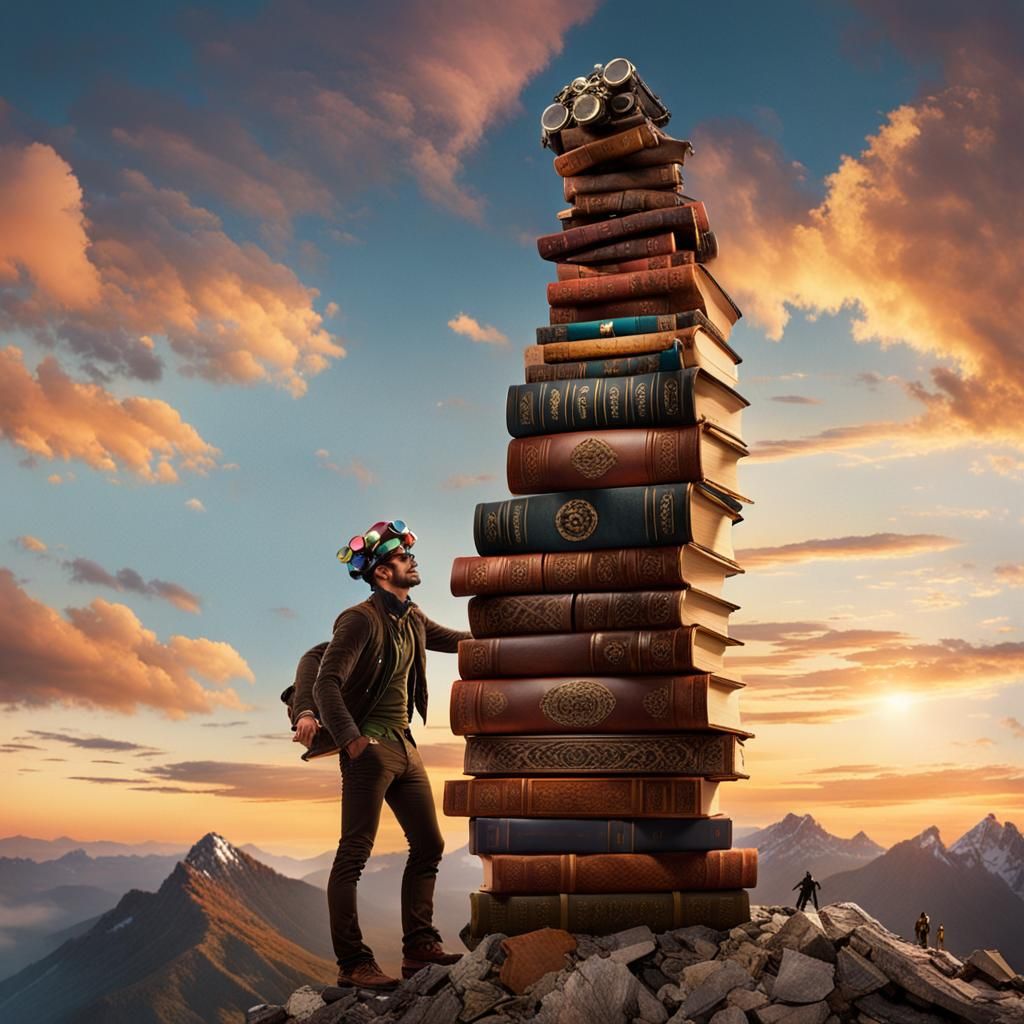 Steampunk Adventure Unfolds on Majestic Mountain Peak