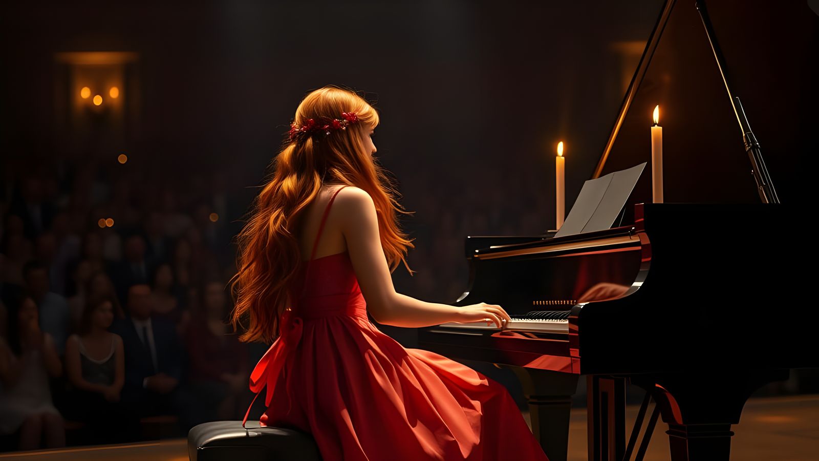 Grand Piano Recital in Soft Candle Lighting