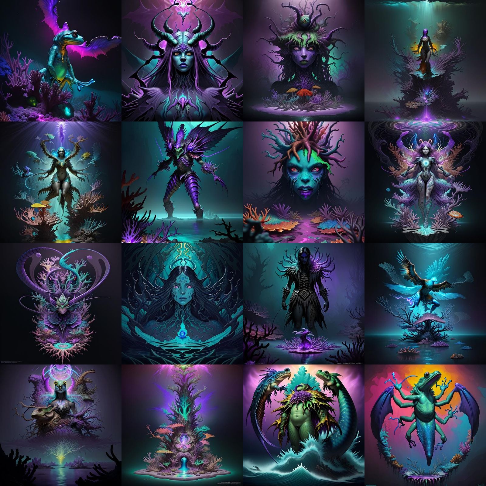 Cosmic Battle of the Corral Reef: Devil Frog, Eagle, Electri...