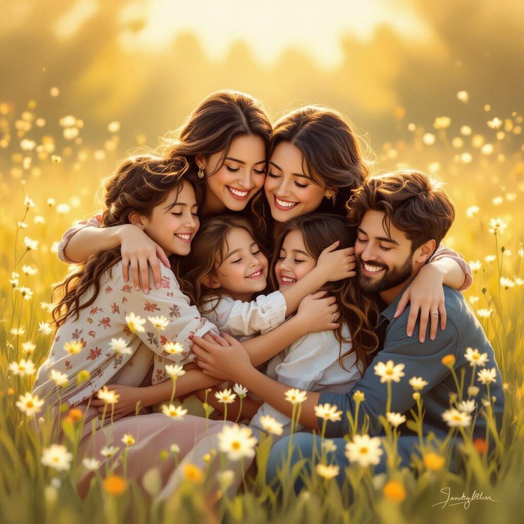 Joyful Connections: Family, Friends, and Couples Embracing