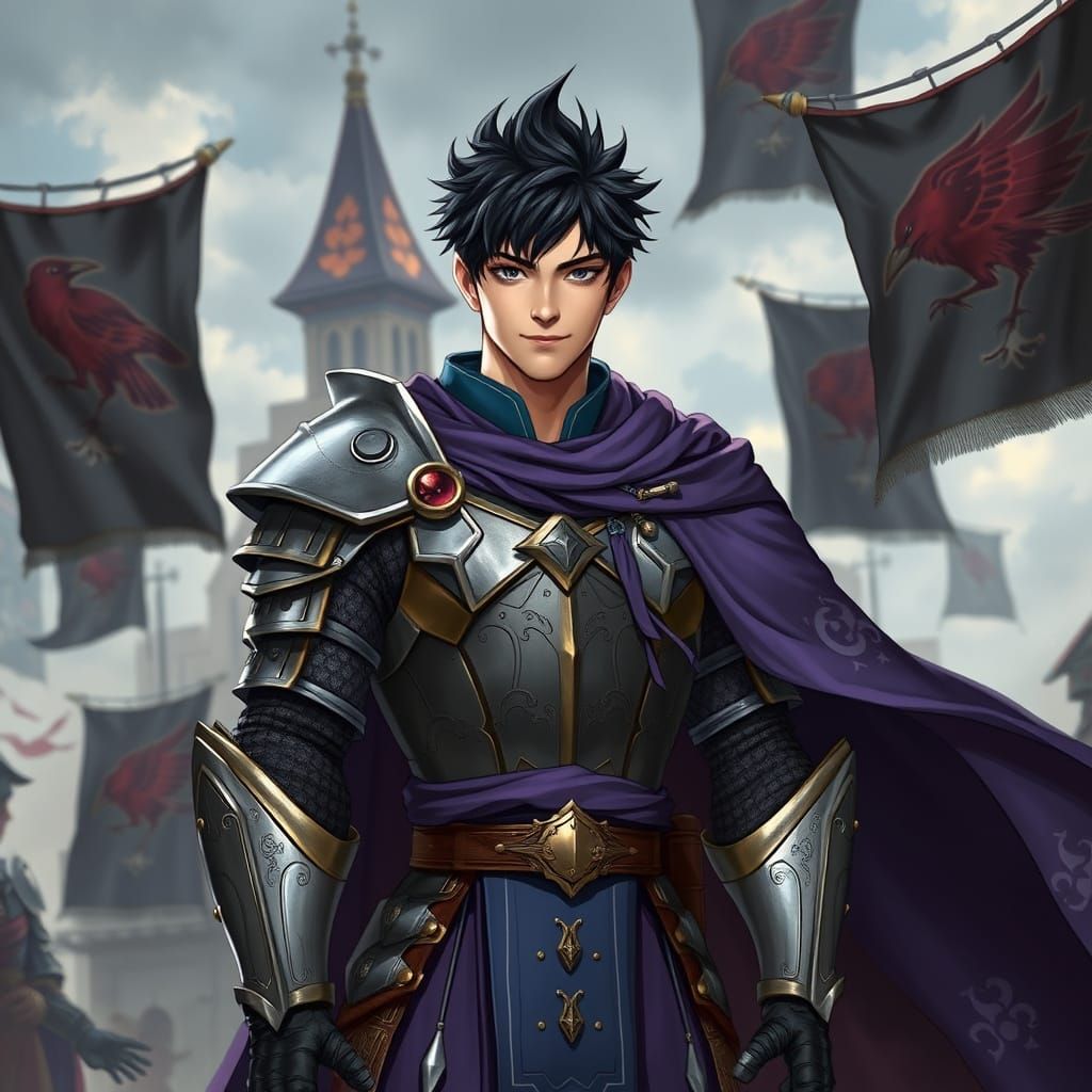 Armored Warrior Portrait in Hyung-tae Kim Style