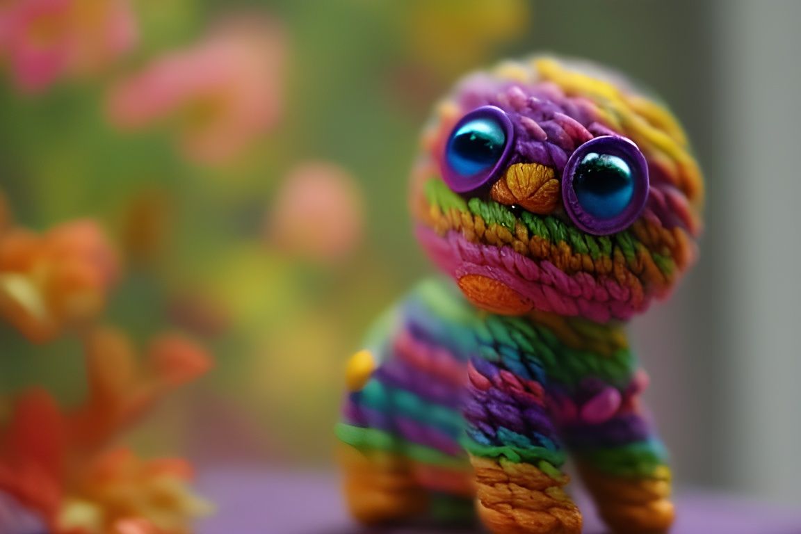 Hyperdetailed Plush Yarn Dolls in Amigurumi Style