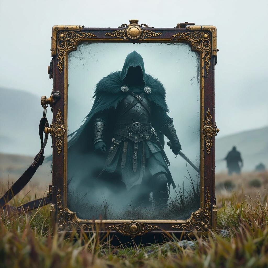 Ghostly Celtic Warrior Captured by Vintage Camera