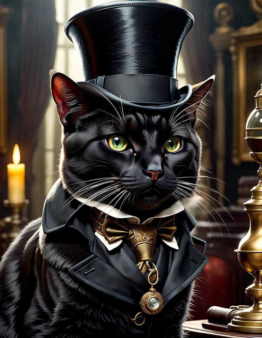 Detective Cat Sherlock Holmes in Victorian Era