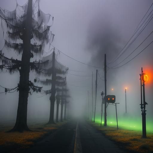 Atmospheric Mist and Fog Background in Vivid Colors