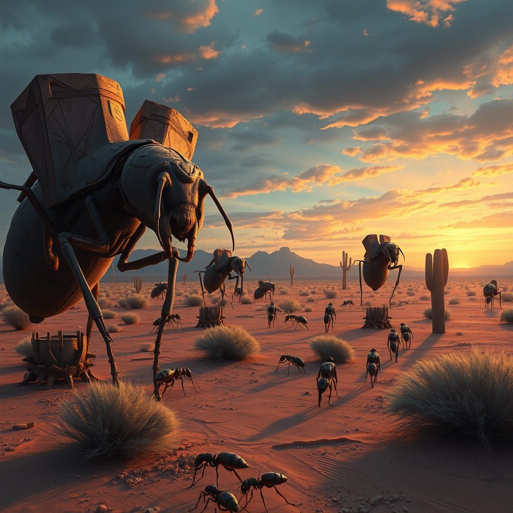 Gigantic Irradiated Ants in New Mexico Desert