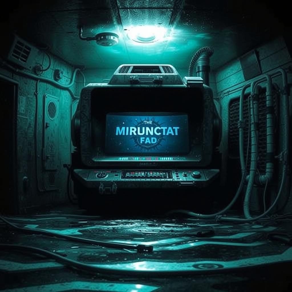 Eldritch Underwater Lab in Retro Horror Style