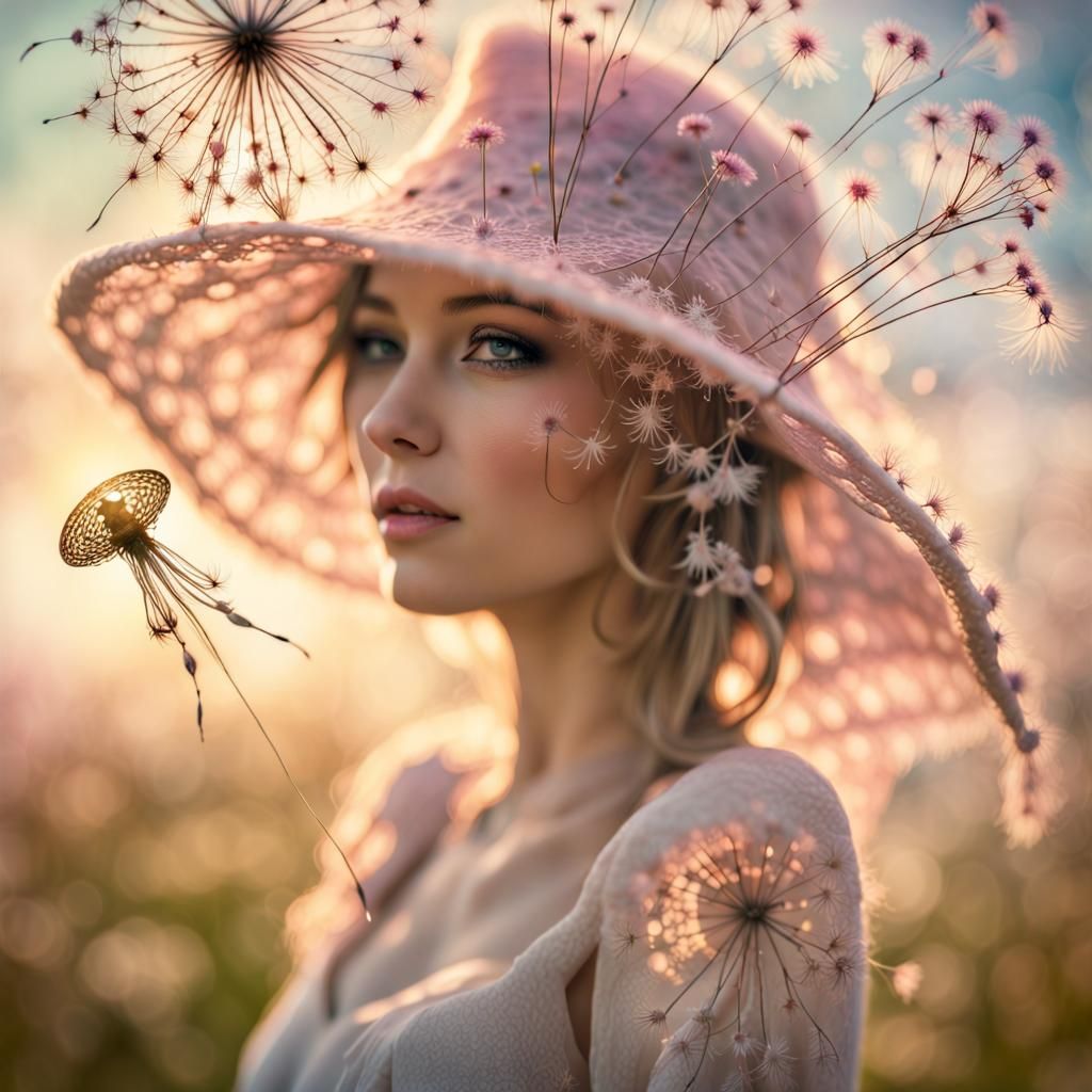 Ethereal Nymphs Dancing with Sky Jellyfish Kites