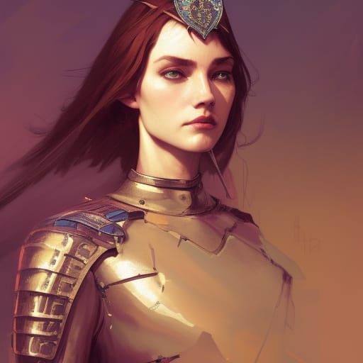 Arthurian Knight Portrait in Hyperdetailed Style