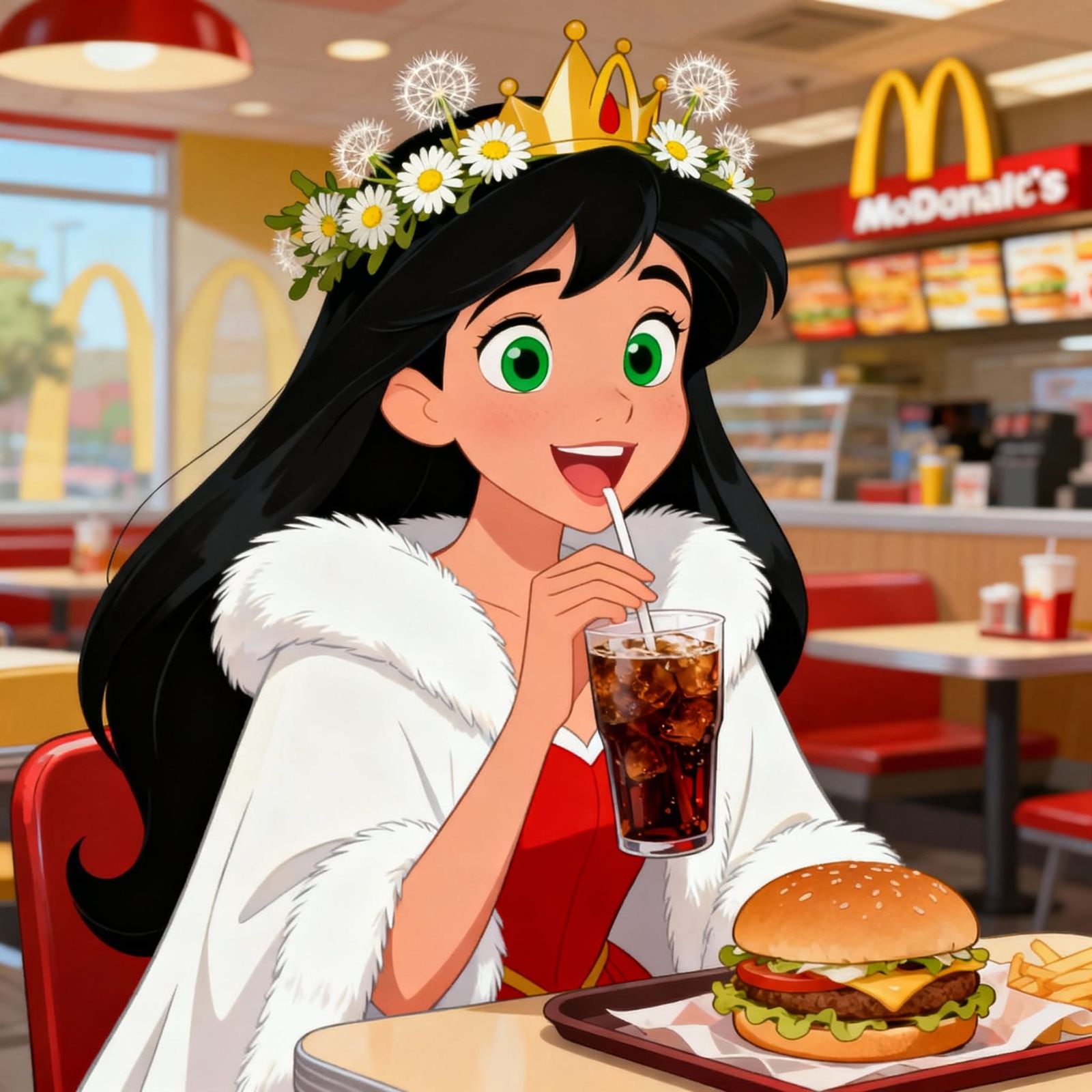 Young Lady in Classic Animation Style