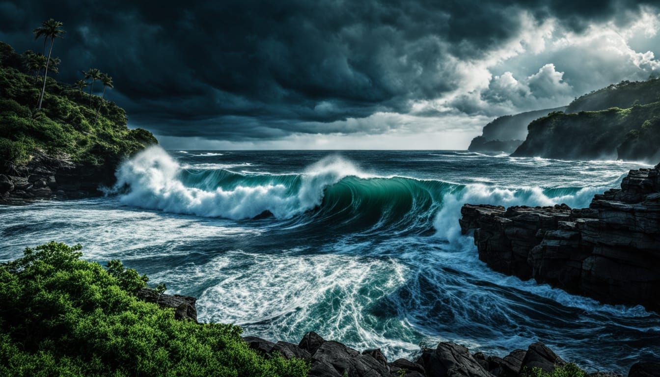 Nature's Fury on a Stormy Sea