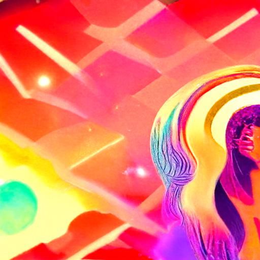 1970s Holographic Astral Cosmic Illustration