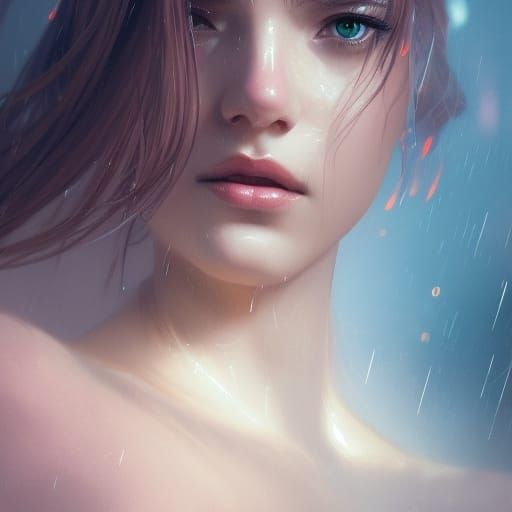 Rain Portrait in Artgerm Style