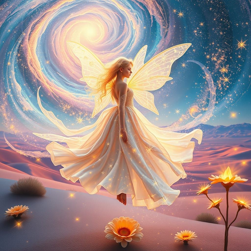 Celestial Fairy Dissolving into Stardust