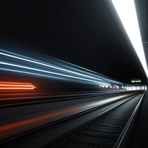 Doodle Line Train Exits Tunnel: 3D Game Art