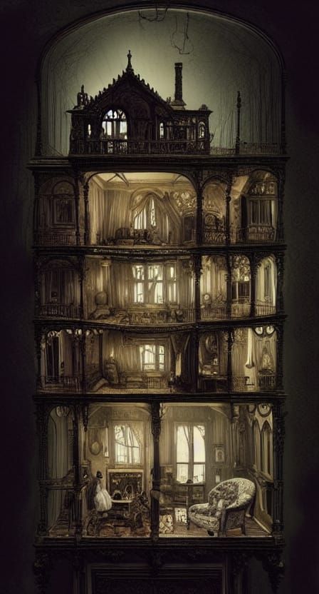 The doll house in the attic