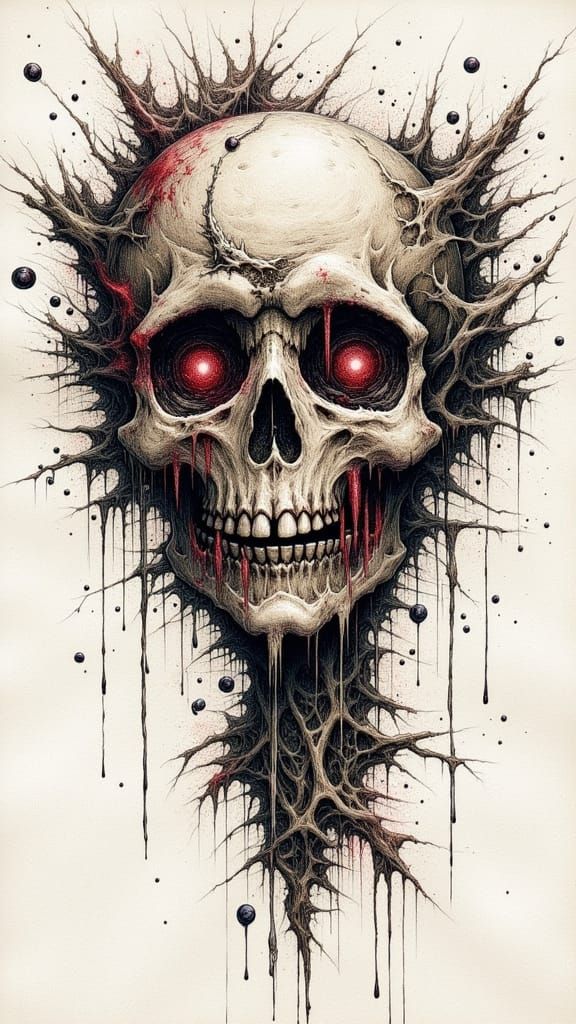 Surreal Watercolour Painting of Inner Turmoil