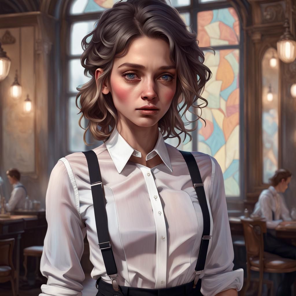 Italian Woman Portrait in Hyperdetailed Digital Art