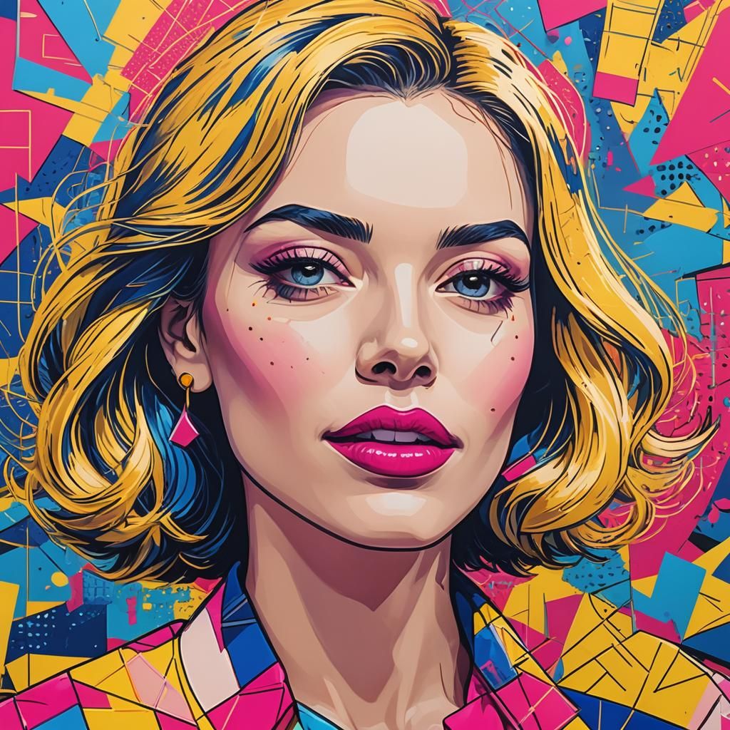 Lichtenstein and Warhol Inspired Pop Art Portrait