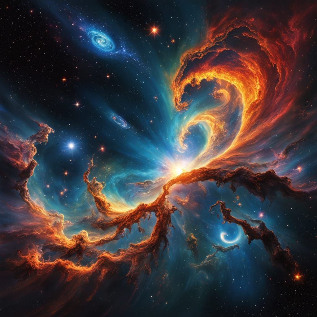 Cosmic Artistry Unveiled: Vibrant Galaxies and Nebulae