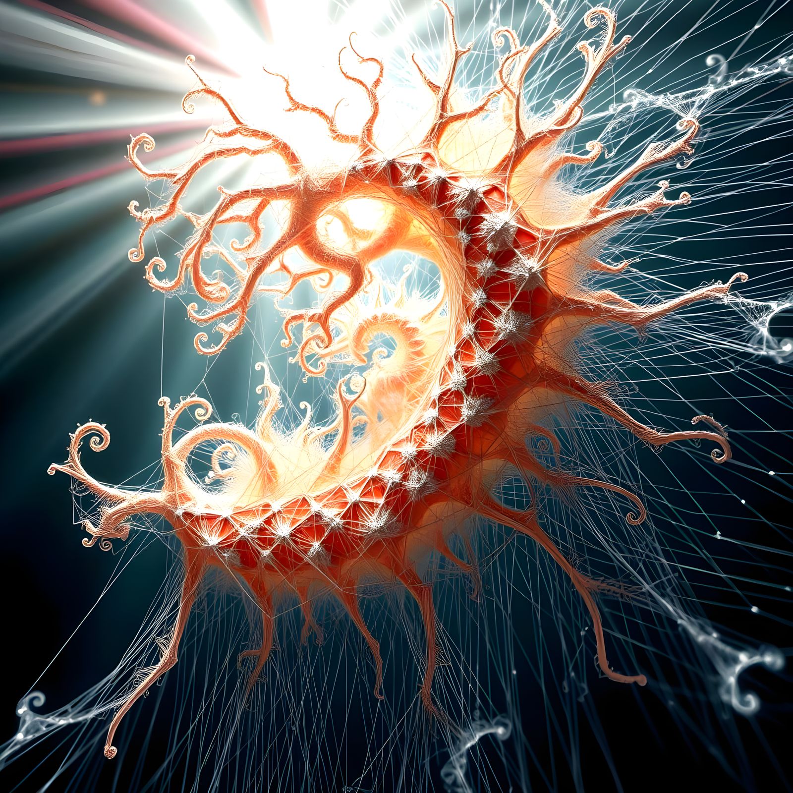 Ethereal Ligamorphous Creature with Fractal Details