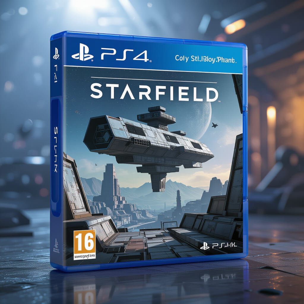 Starfield Game Cover Art: Derelict Space Station in 3D