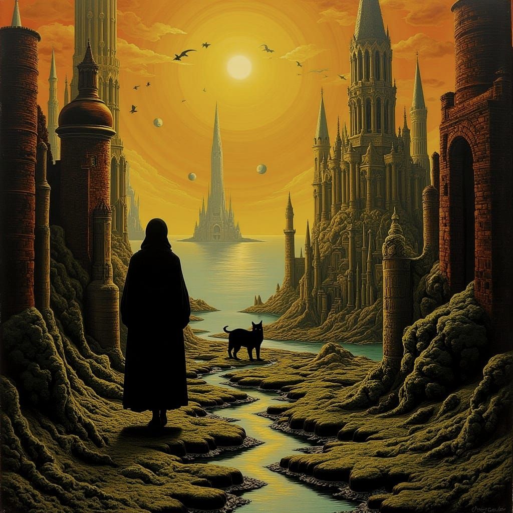 Esoteric Surrealism: Golden City and Checkerboard Labyrinth