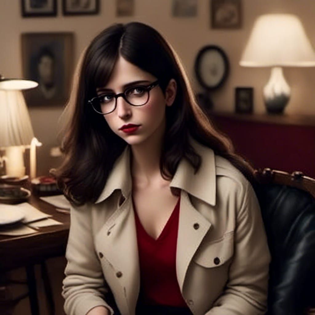 Hyperrealistic Photo of a Woman Entering Apartment