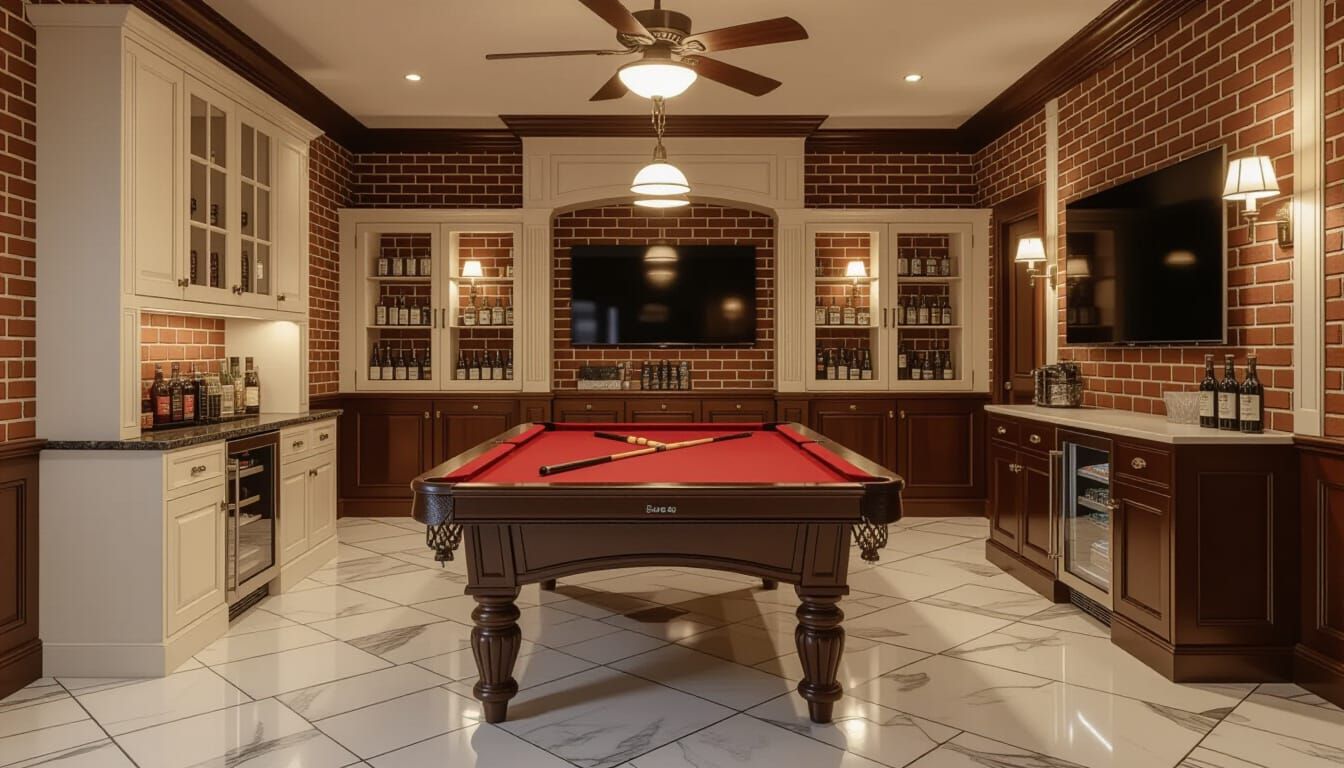 Victorian Billiards Room with Cinematic Ambiance