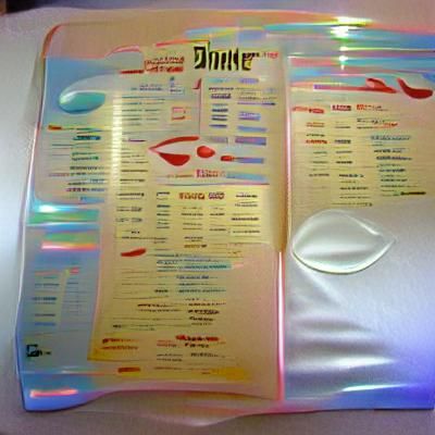 Vintage Plastic Diner Menu Design