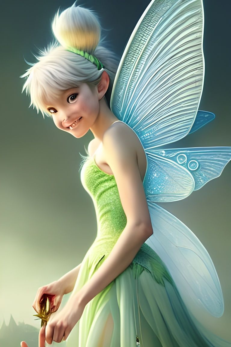 Cute Tinkerbell Digital Matte Painting