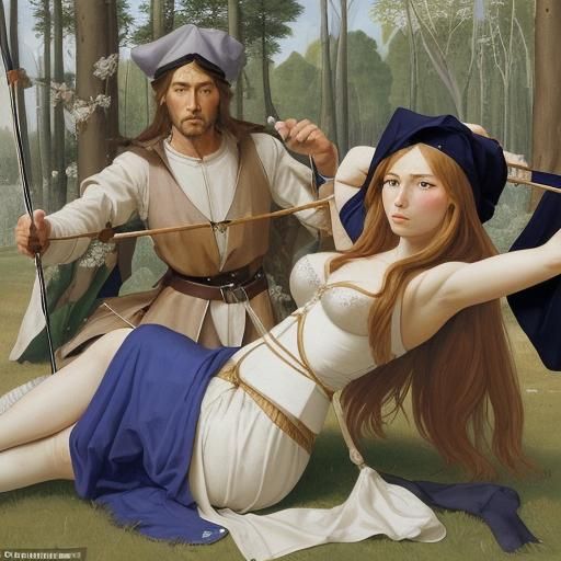 Archers Meet Sage: Holbein and Serebriakova Style