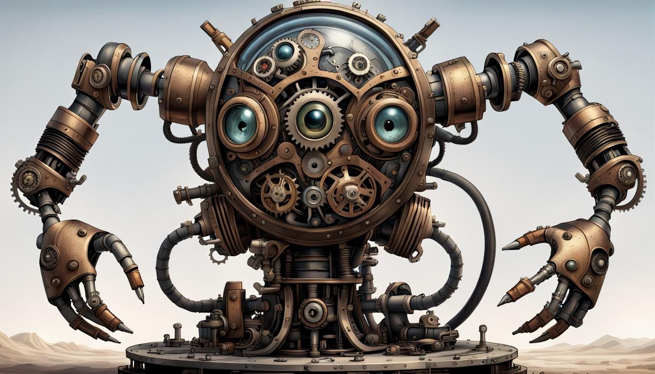 Hideous machine-like creatures, they are legless, moving on ...