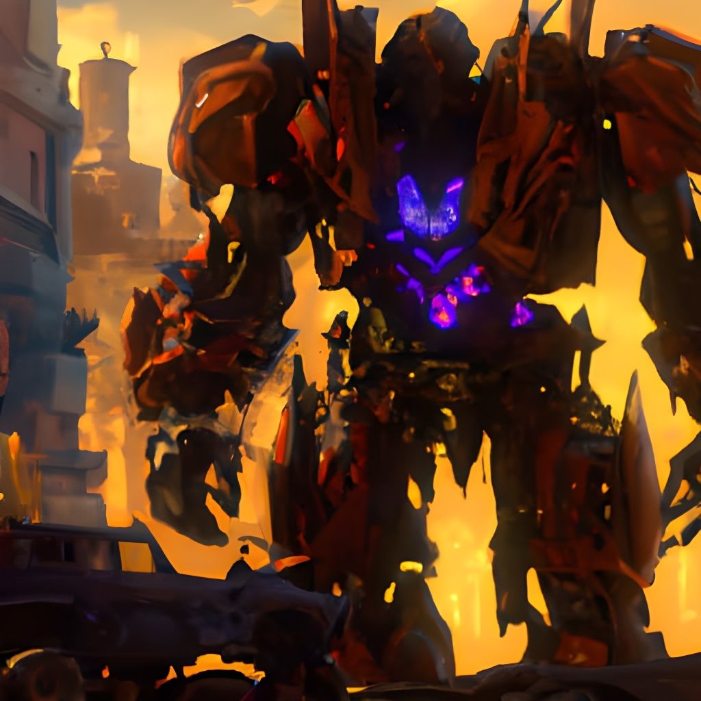 Dark Fantasy Transformers Concept Art in 8K