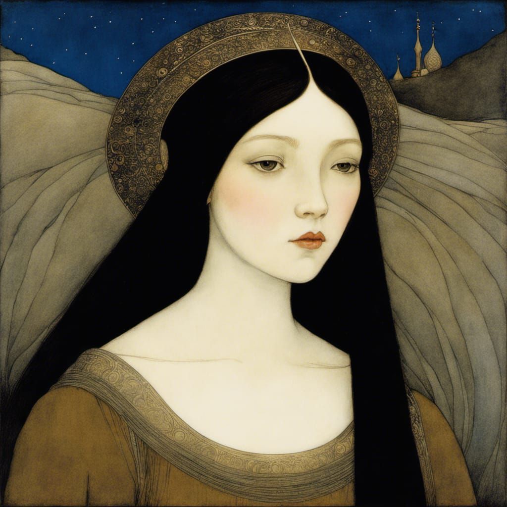 Enchanted Forest Girl, Fairytale Illustration