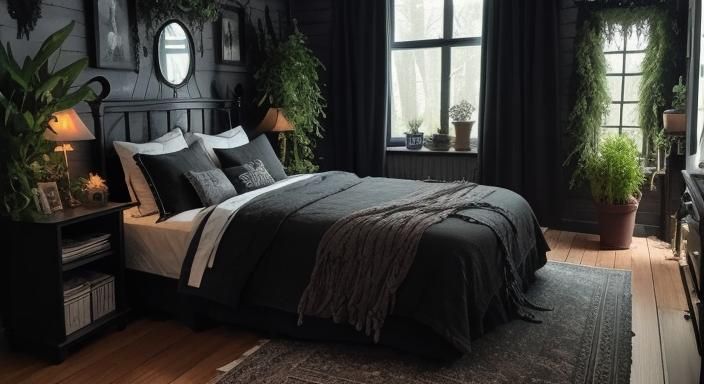 Romantic Witchcore Cottage in Dark Academia Style