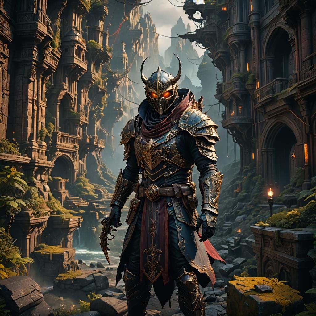 Detailed Matte Painting of a Dangerous Individual