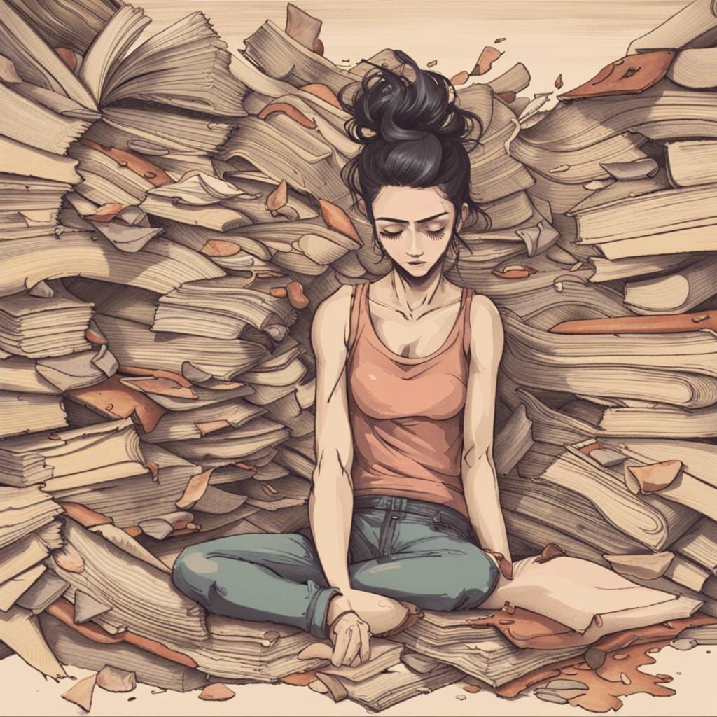 Distressed Book: A Masterpiece of Torn Pages and Ink