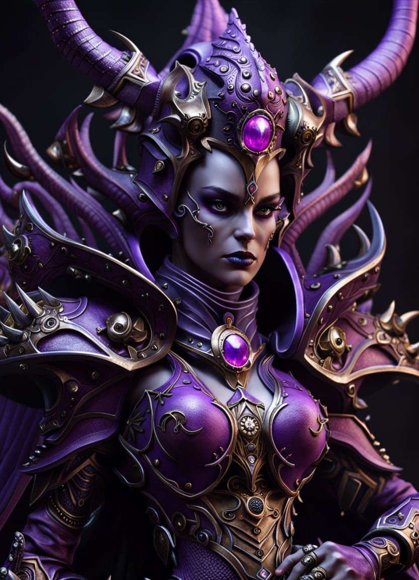 Warhammer Slaanesh Daemonette Portrait in 8k UHD