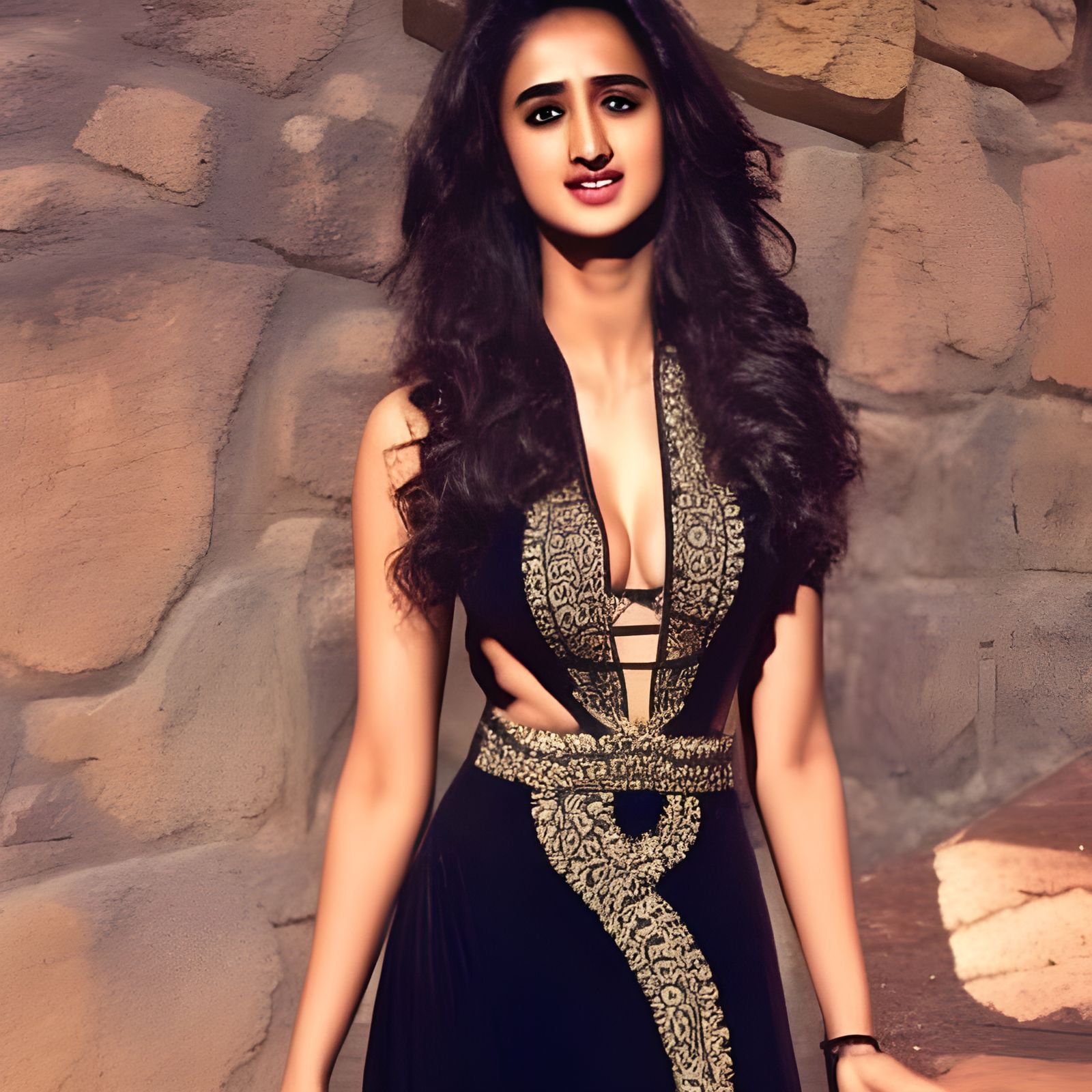 Disha Patani in Indian Goth Dress