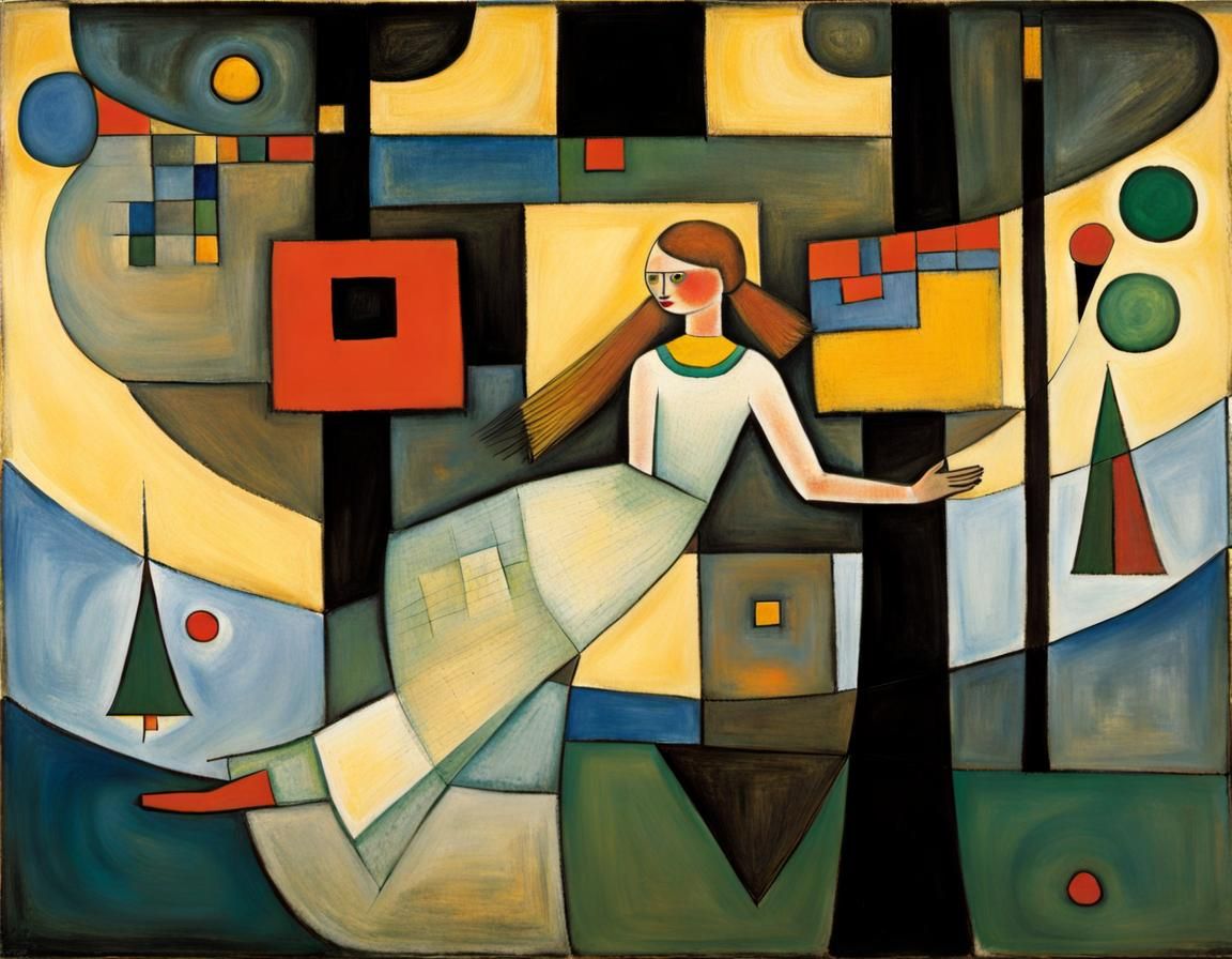 Woman Flying: A Modern Art Oil Painting