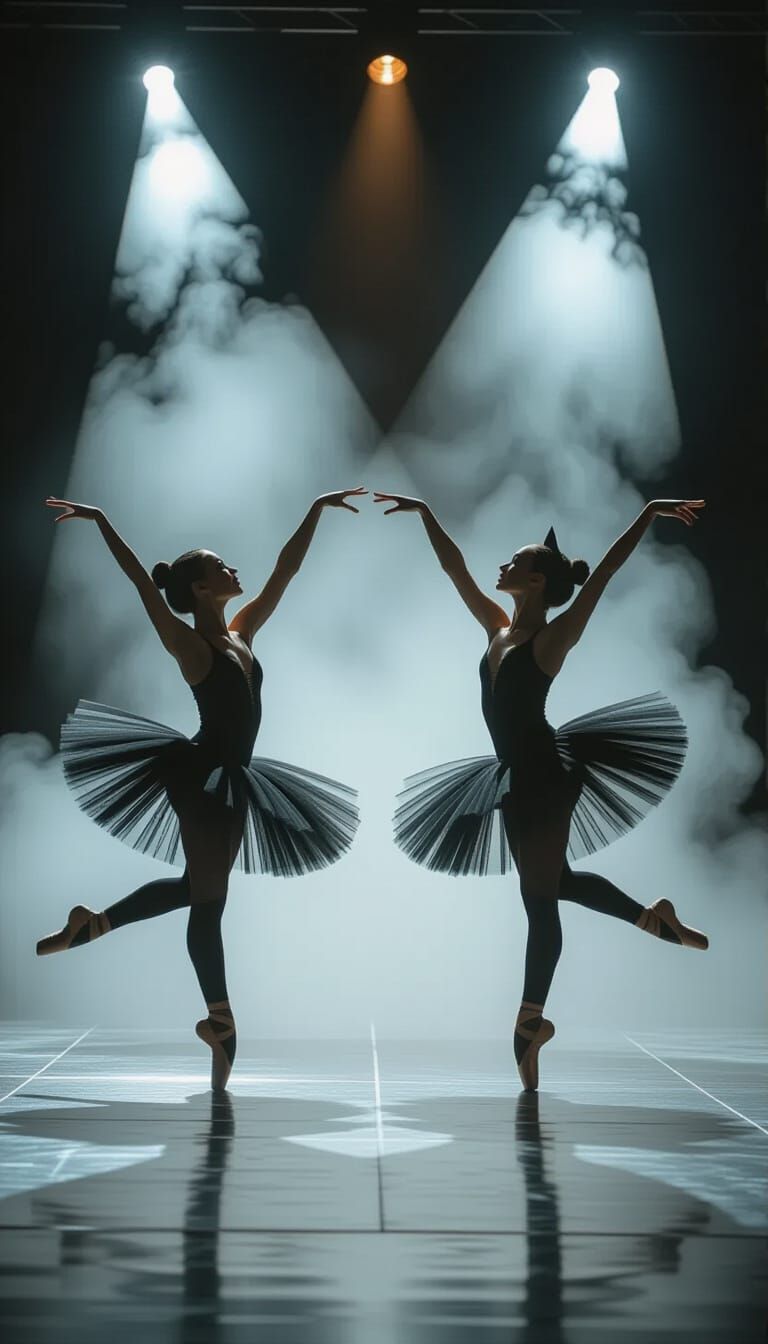 Ballerina Cappuccino and Cat Ballerina Perform Grand Jeté