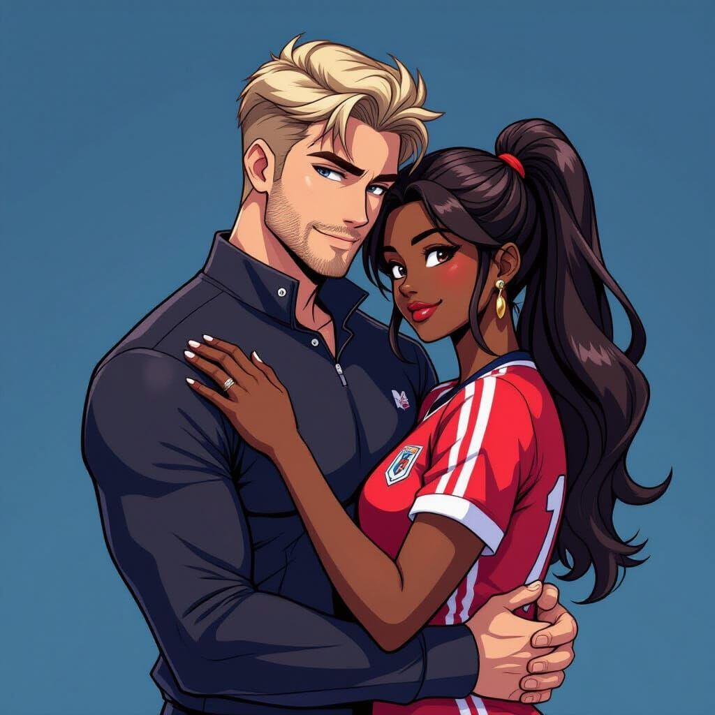 Embrace in Anime Style with Cel-Shaded Textures