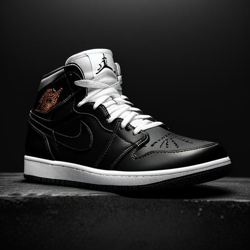 Hyperrealistic Air Jordan One Kicks, Detailed HDR Photo