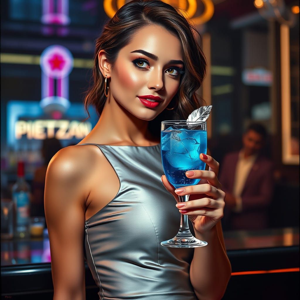 Cuban-Latina Actress Ana de Armas in High-End Nightclub Sett...