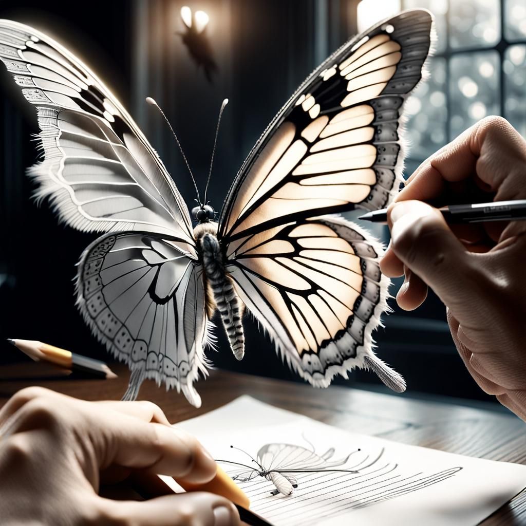 Butterfly Drawing Come Alive