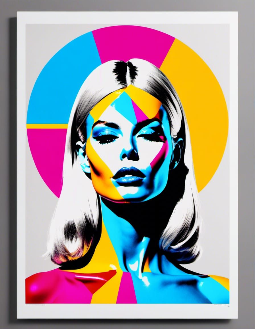 Magical Realism Fashion Model in Pop Art Style