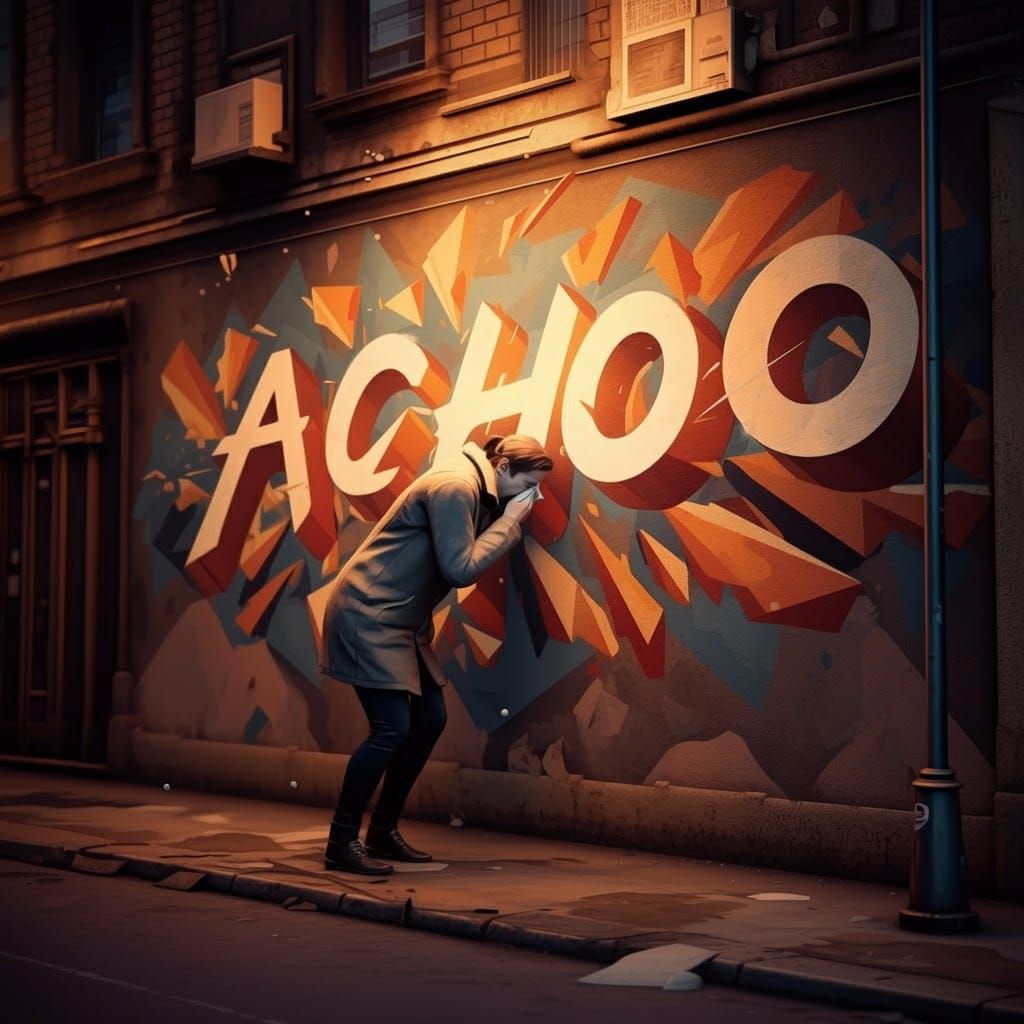 Dynamic Graffiti Art: Achoo in Cubist Style